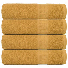 Badhanddoeken 4 st 100x150 cm 360 g/m² 100% katoen goudkleurig