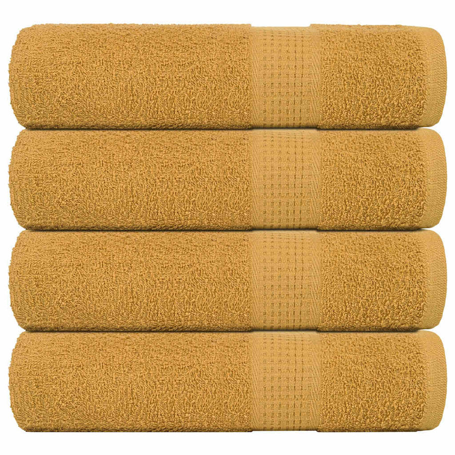 Badhanddoeken 4 st 100x150 cm 360 g/m² 100% katoen goudkleurig