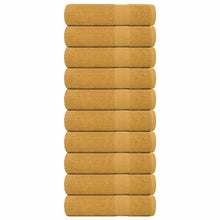 Badhanddoeken 10 st 100x150 cm 360 g/m² 100% katoen goudkleurig
