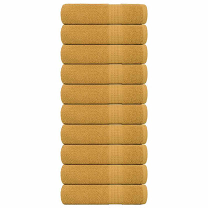Badhanddoeken 10 st 100x150 cm 360 g/m² 100% katoen goudkleurig