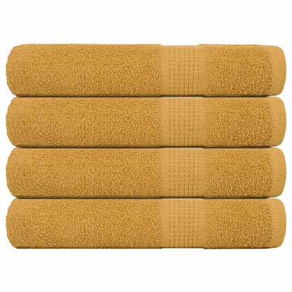 Saunahanddoeken 4 st 80x200 cm 360 g/m² 100% katoen goudkleurig