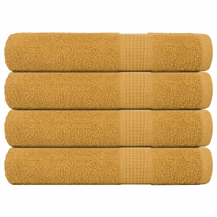 Saunahanddoeken 4 st 80x200 cm 360 g/m² 100% katoen goudkleurig