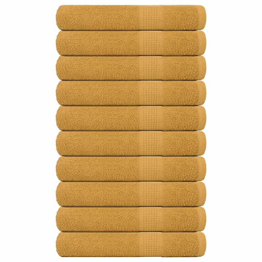 Saunahanddoeken 10 st 80x200cm 360 g/m² 100% katoen goudkleurig