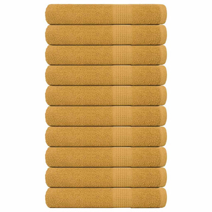 Saunahanddoeken 10 st 80x200cm 360 g/m² 100% katoen goudkleurig