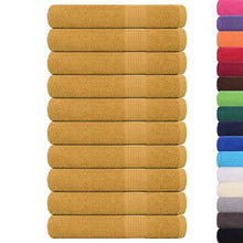 Saunahanddoeken 10 st 80x200cm 360 g/m² 100% katoen goudkleurig