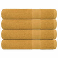 Handdoeken FROGN 4 st 100x200 cm 360 g/m² goud