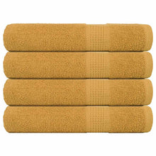 Handdoeken 4 st 100x200 cm 360 g/m² 100% katoen goudkleurig