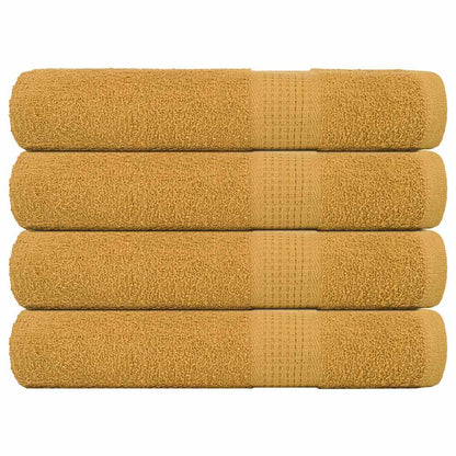 Handdoeken 4 st 100x200 cm 360 g/m² 100% katoen goudkleurig