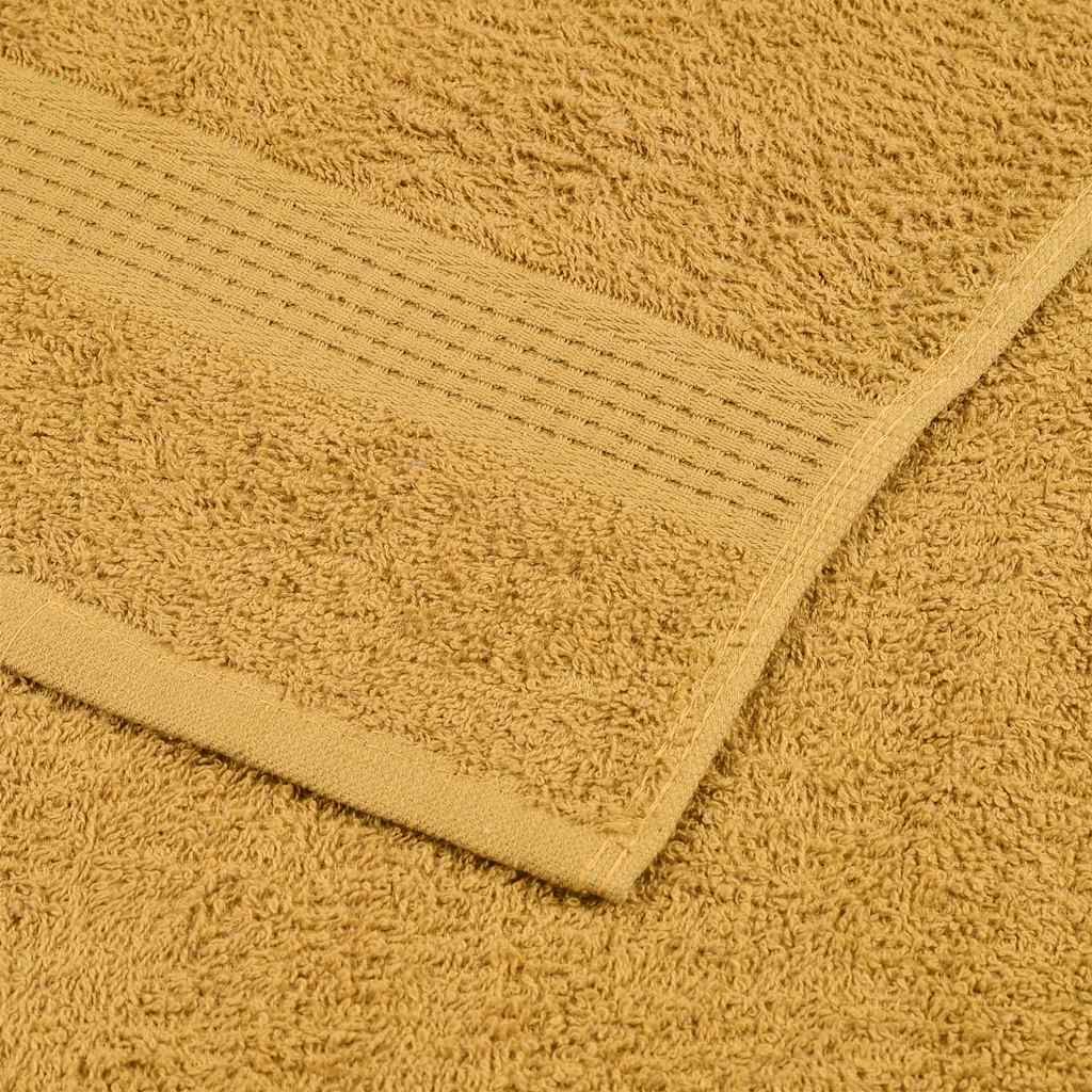 Handdoeken 4 st 100x200 cm 360 g/m² 100% katoen goudkleurig