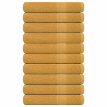 Handdoeken 10 st 100x200 cm 360 g/m² 100% katoen goudkleurig
