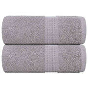 Washandjes 2 st 30x30 cm grijs katoen