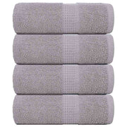 Washandjes 4 st 30x30 cm grijs katoen