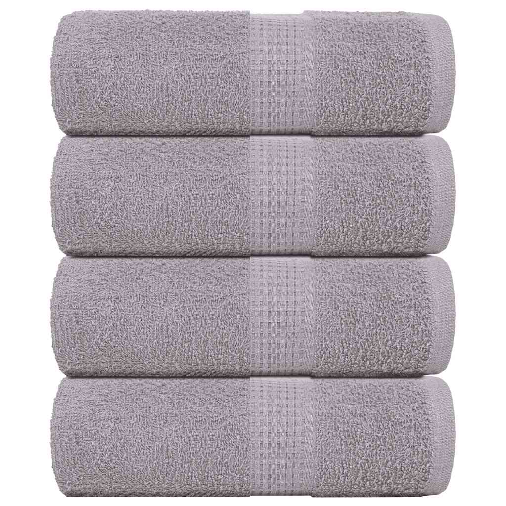 Gastendoekjes 4 st 30x50 cm 360 g/m² 100% katoen grijs