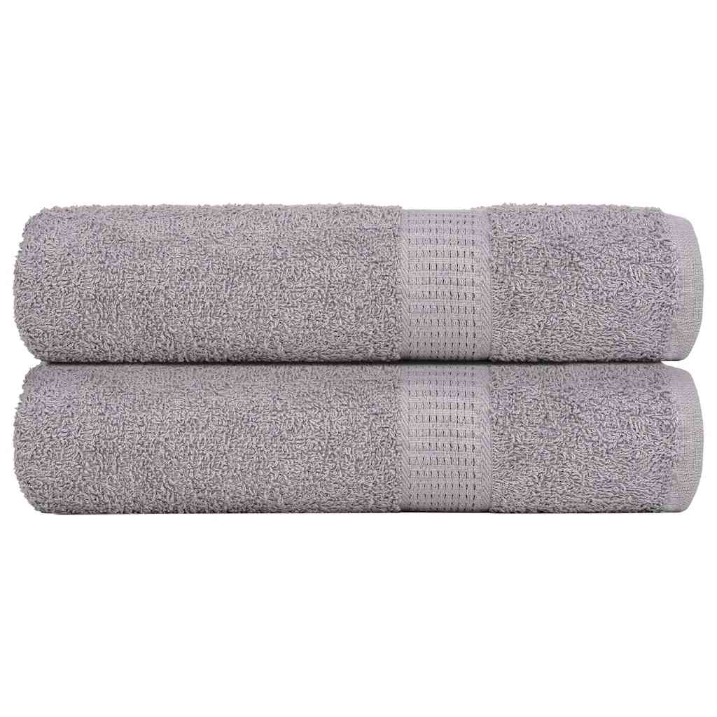 Handdoeken 2 st 50x100 cm 360 g/m² 100% katoen grijs