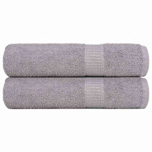 Douchehanddoeken 2 st 70x140 cm 360 g/m² 100% katoen grijs