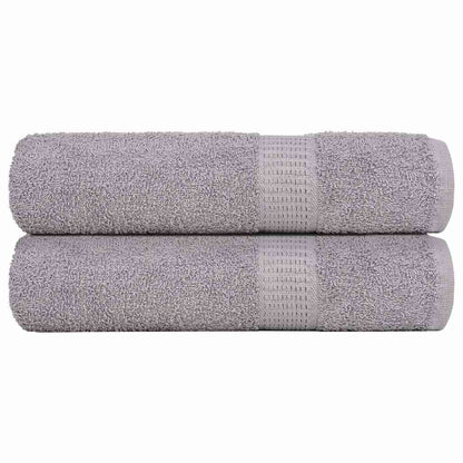 Douchehanddoeken 2 st 70x140 cm 360 g/m² 100% katoen grijs