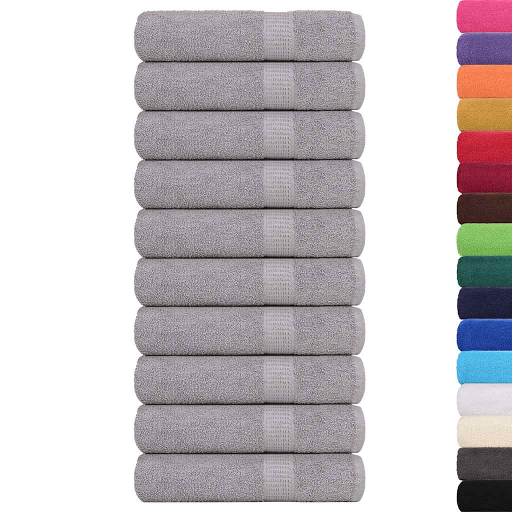 Badhanddoeken 10 st 100x150cm 360 g/m² 100% katoen grijs