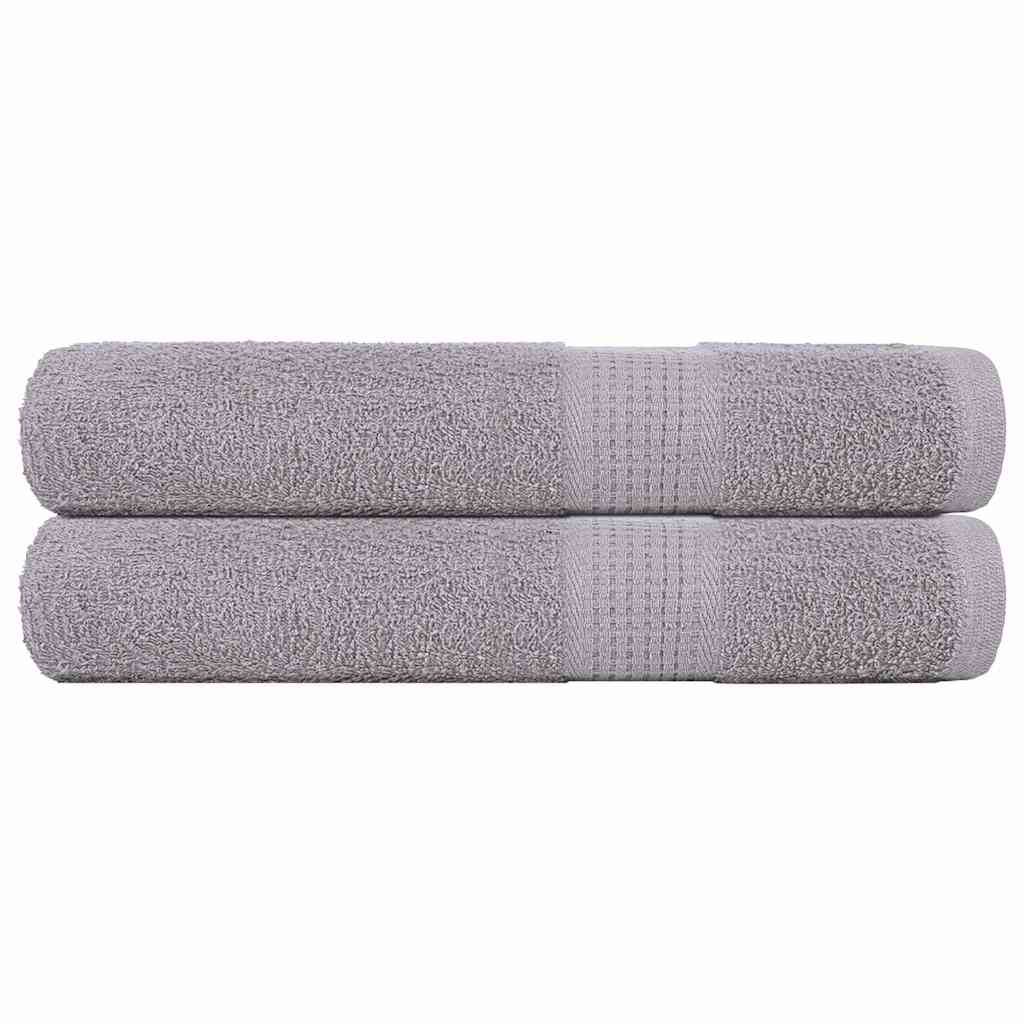 Saunahanddoeken 2 st 80x200 cm 360 g/m² 100% katoen grijs
