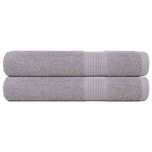 Saunahanddoeken 2 st 80x200 cm 360 g/m² 100% katoen grijs