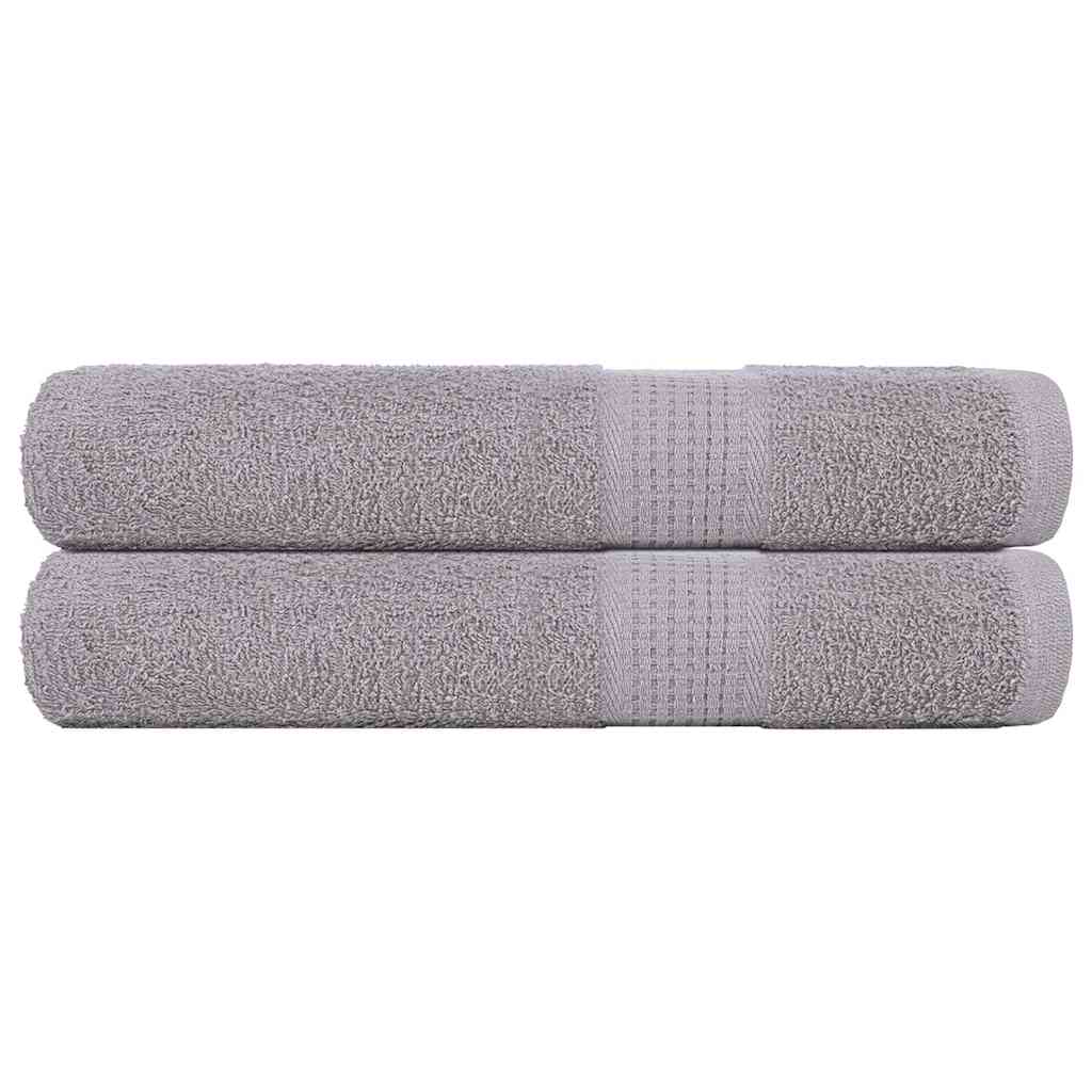 Handdoeken 2 st 100x200 cm 360 g/m² 100% katoen grijs