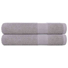 Handdoeken 2 st 100x200 cm 360 g/m² 100% katoen grijs