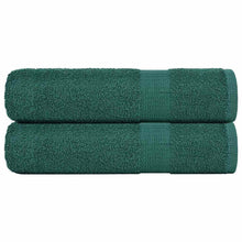 Douchehanddoeken 2 st 70x140 cm 360 g/m² 100% katoen groen