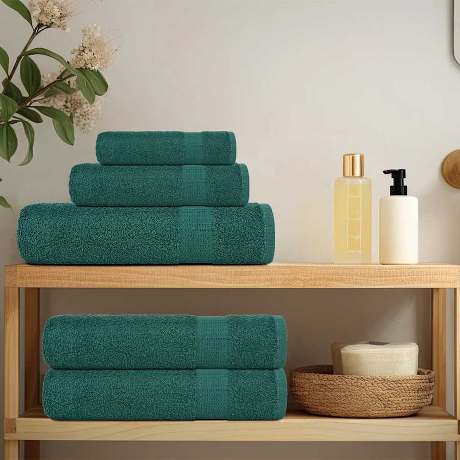 Douchehanddoeken 2 st 70x140 cm 360 g/m² 100% katoen groen