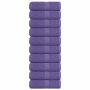 Washandjes 10 st 30x30 cm paars