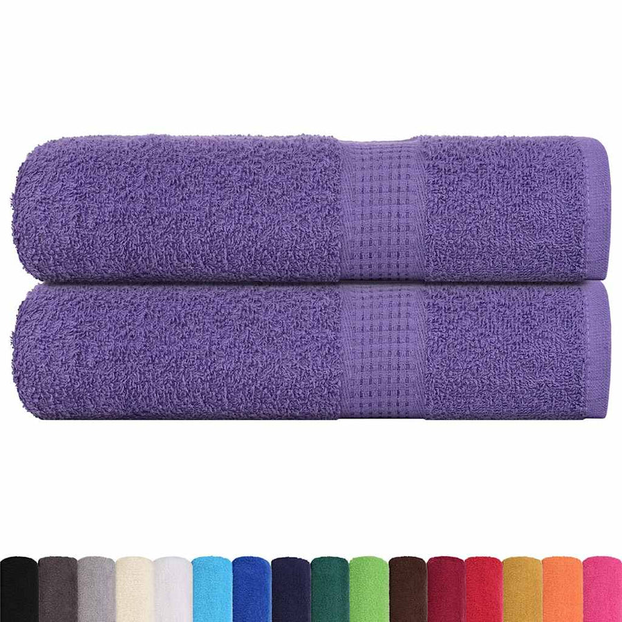 Handdoeken 2 st 50x100 cm 360 g/m² 100% katoen paars