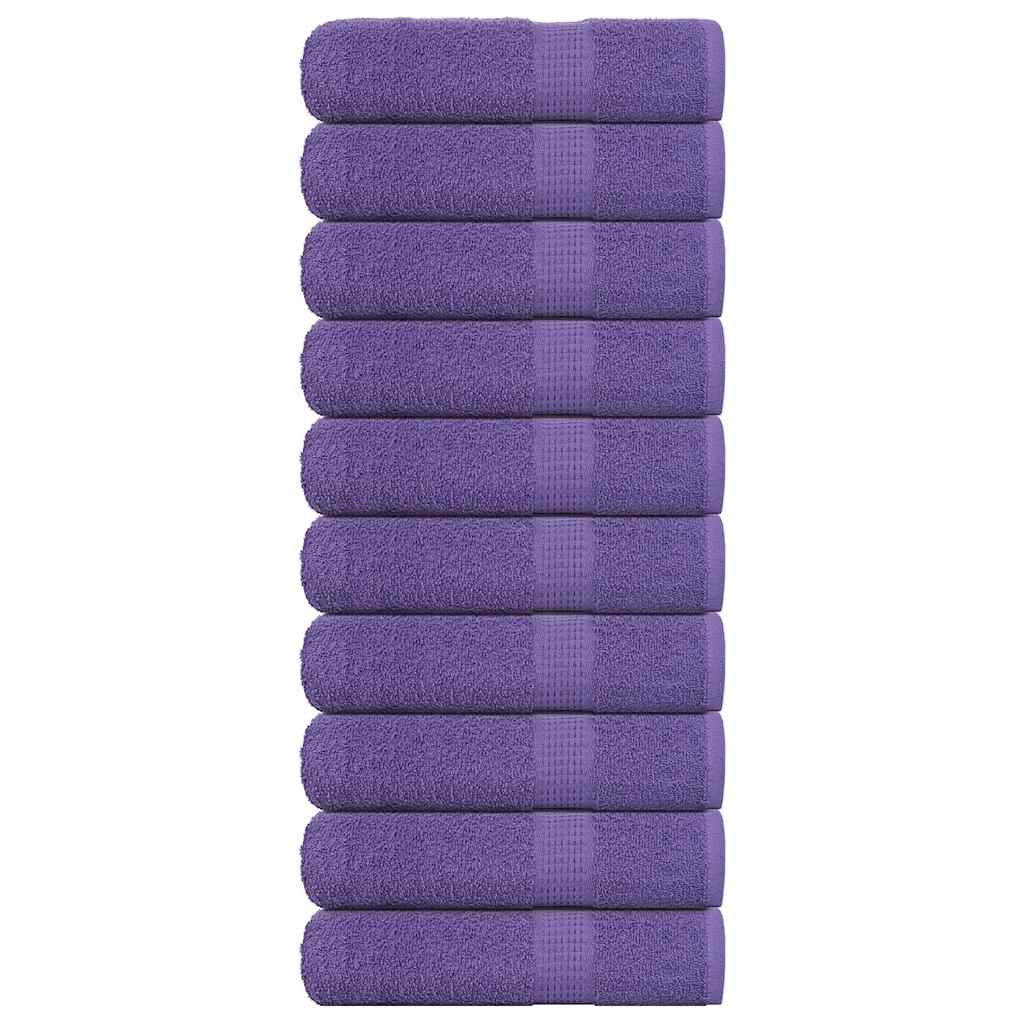 Handdoeken 10 st 50x100 cm 360 g/m² 100% katoen paars