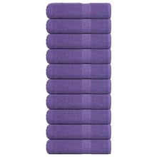 Handdoeken 10 st 50x100 cm 360 g/m² 100% katoen paars
