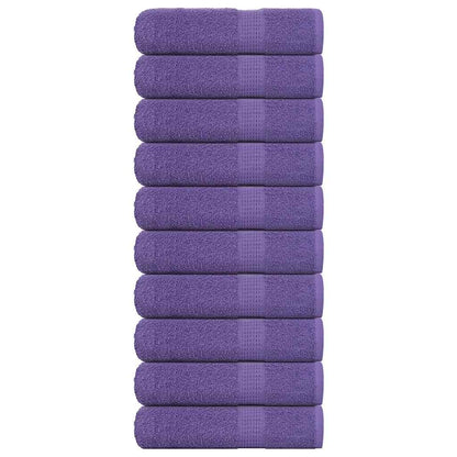 Handdoeken 10 st 50x100 cm 360 g/m² 100% katoen paars
