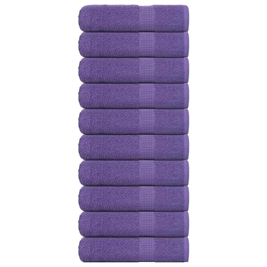 Handdoeken 10 st 50x100 cm 360 g/m² 100% katoen paars