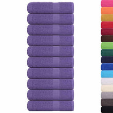 Handdoeken 10 st 50x100 cm 360 g/m² 100% katoen paars