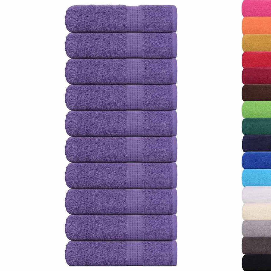 Handdoeken 10 st 50x100 cm 360 g/m² 100% katoen paars