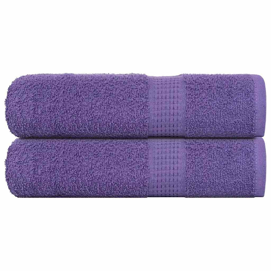 Douchehanddoeken 2 st 70x140 cm 360 g/m² 100% katoen paars