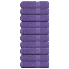 Douchehanddoeken 10 st 70x140 cm 360 g/m² 100% katoen paars