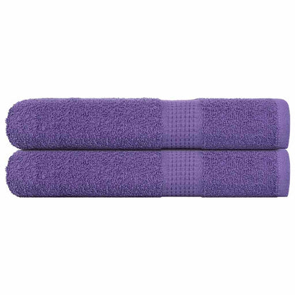 Saunahanddoeken 2 st 80x200 cm 360 g/m² 100% katoen paars