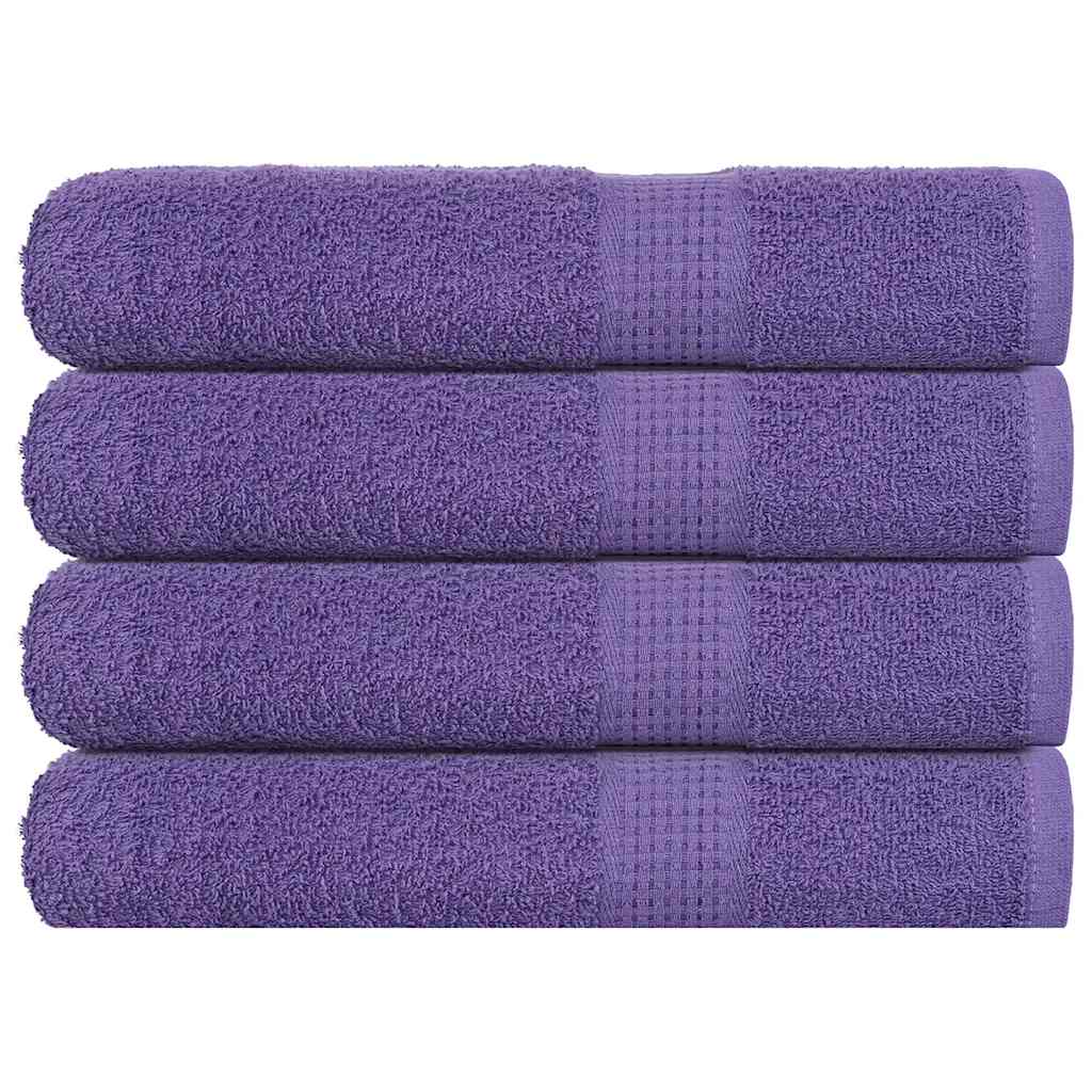 Saunahanddoeken 4 st 80x200 cm 360 g/m² 100% katoen paars