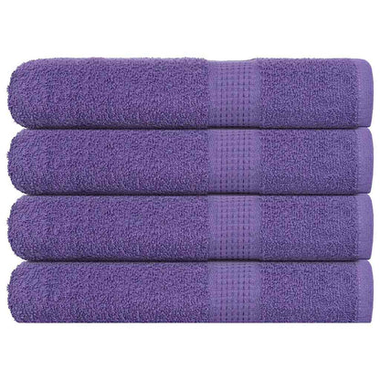 Saunahanddoeken 4 st 80x200 cm 360 g/m² 100% katoen paars