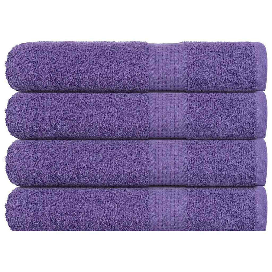 Saunahanddoeken 4 st 80x200 cm 360 g/m² 100% katoen paars
