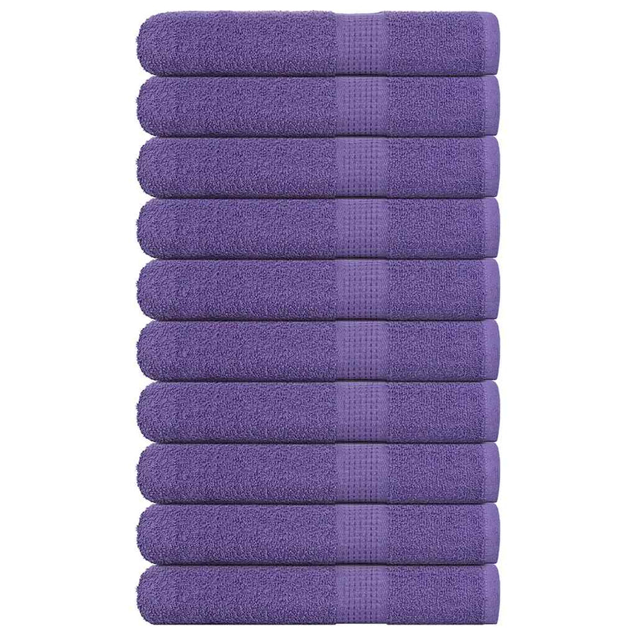 Saunahanddoeken 10 st 80x200 cm 360 g/m² 100% katoen paars
