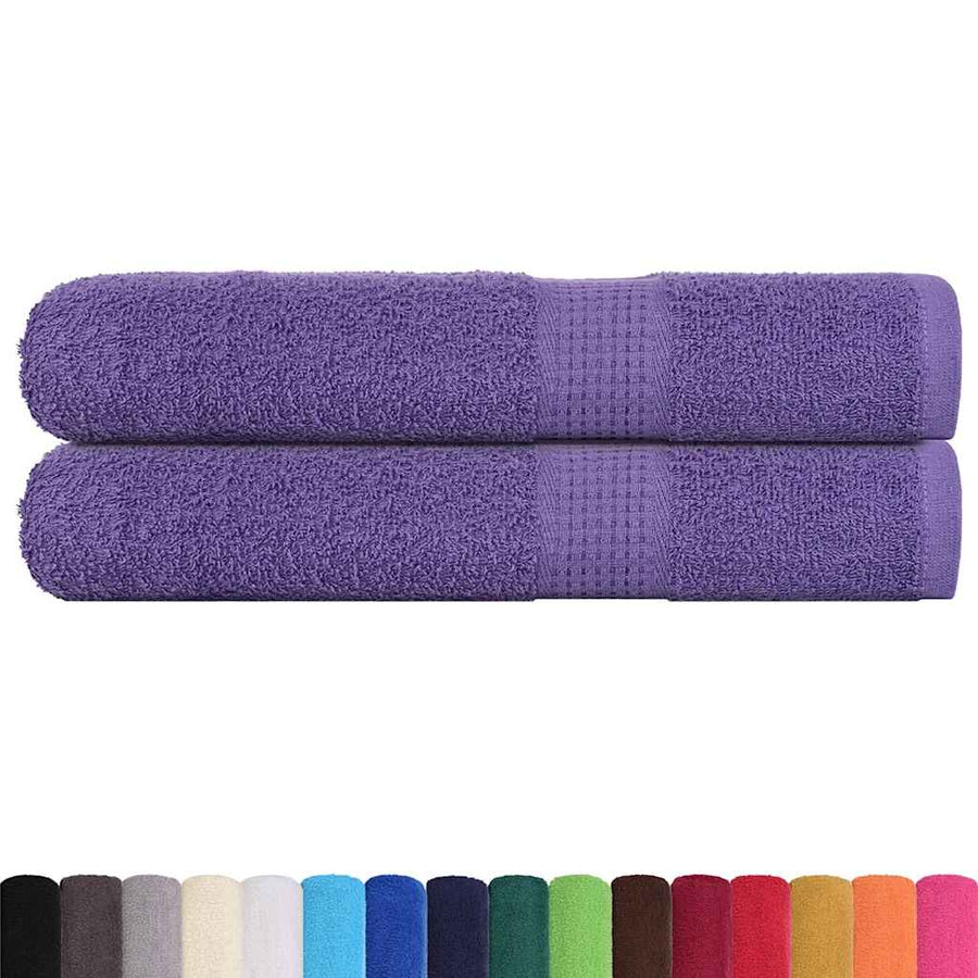 Handdoeken 2 st 100x200 cm 360 g/m² 100% katoen paars