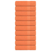 Badhanddoeken 10 st 100x150 cm oranje katoen
