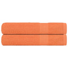 Saunahanddoeken 2 st 80x200 cm oranje
