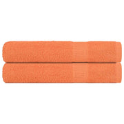 Saunahanddoeken 2 st 80x200 cm oranje