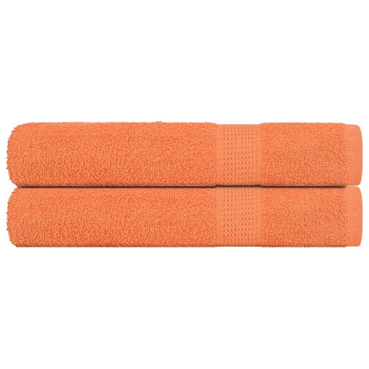 Saunahanddoeken 2 st 80x200 cm 360 g/m² 100% katoen oranje