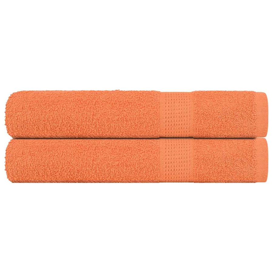 Saunahanddoeken 2 st 80x200 cm 360 g/m² 100% katoen oranje