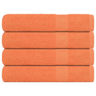 Saunahanddoeken 4 st 80x200 cm oranje