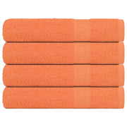Saunahanddoeken 4 st 80x200 cm oranje
